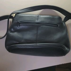 Tignanello Blue Leather Shoulder Bag